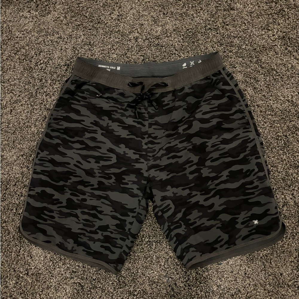 Kenneth Cole athletic shorts.  Black camo. Medium